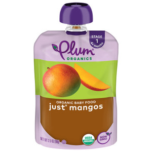 Plum Organics - Baby Fd Og2 Just Mangos - Cs Of 12-3.5 Oz Plum Organics - Baby Fd Og2 Just Mangos - Cs Of 12-3.5 Oz