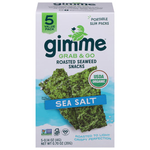 Gimme Seaweed Snacks - Seaweed Snk Og2 Sslt 5pk - Cs Of 6-5/.14 Oz Gimme Seaweed Snacks - Seaweed Snk Og2 Sslt 5pk - Cs Of 6-5/.14 Oz