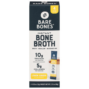 Bare Bones Broth - Chkn Bn Brth Lem Instnt - Cs Of 8-2.12 Oz Bare Bones Broth - Chkn Bn Brth Lem Instnt - Cs Of 8-2.12 Oz