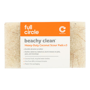 Full Circle Home - Coconut Scour Pads 3 Pack - Cs Of 10-ct Full Circle Home - Coconut Scour Pads 3 Pack - Cs Of 10-ct