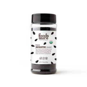 Organic Black Sesame Seeds Shaker 8 oz Organic Black Sesame Seeds Shaker 8 oz