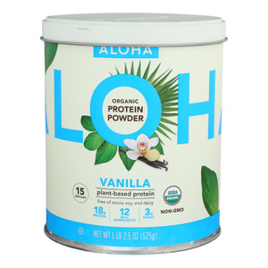 Aloha Inc - Plant-based Protein Powder - Vanilla - 1 Lb. Aloha Inc - Plant-based Protein Powder - Vanilla - 1 Lb.