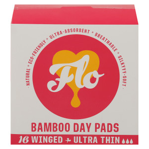 Flo - Pads Day Bamboo W/wings - Cs Of 8-16 Ct Flo - Pads Day Bamboo W/wings - Cs Of 8-16 Ct