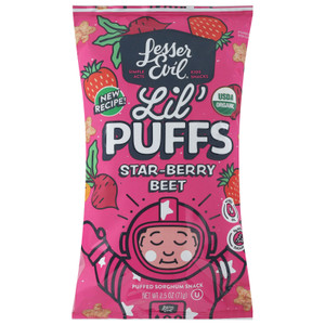 Lesser Evil - Lil Puff Og2 Star Berry - Cs Of 5-2.5 Oz Lesser Evil - Lil Puff Og2 Star Berry - Cs Of 5-2.5 Oz