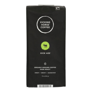 Kicking Horse - Coffee Organic Kick Ass Ground - Case Of 6-10 Ounce Kicking Horse - Coffee Organic Kick Ass Ground - Case Of 6-10 Ounce
