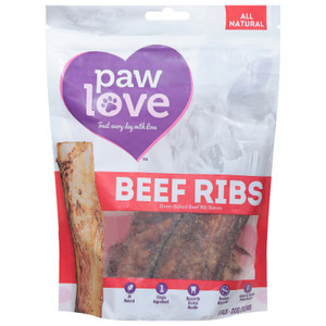 Paw Love - Bone Oven Baked Beef Ribs - Cs Of 6-6 Ct Paw Love - Bone Oven Baked Beef Ribs - Cs Of 6-6 Ct