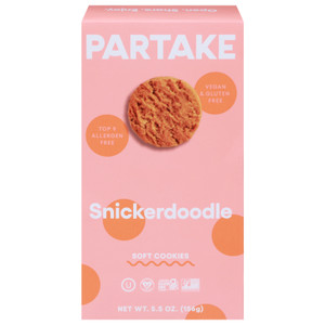 Partake Foods - Cookies Sft Bkd Snkrddl - Cs Of 6-5.5 Oz Partake Foods - Cookies Sft Bkd Snkrddl - Cs Of 6-5.5 Oz