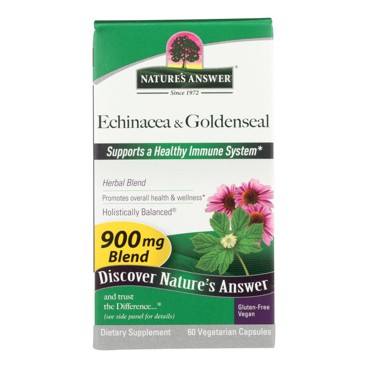 Nature's Answer - Echinacea And Goldenseal Root - 60 Vegetarian Capsules