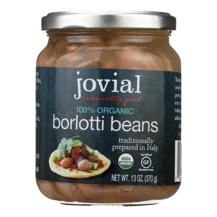 Jovial - 100 Percent Organic Borlotti Beans - Case Of 6 - 13 Oz