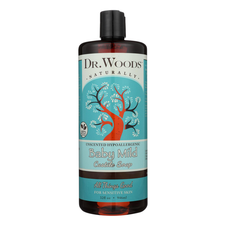 Dr. Woods Naturals Castile Soap - Baby Mild - Case Of 1 - 32 Oz.