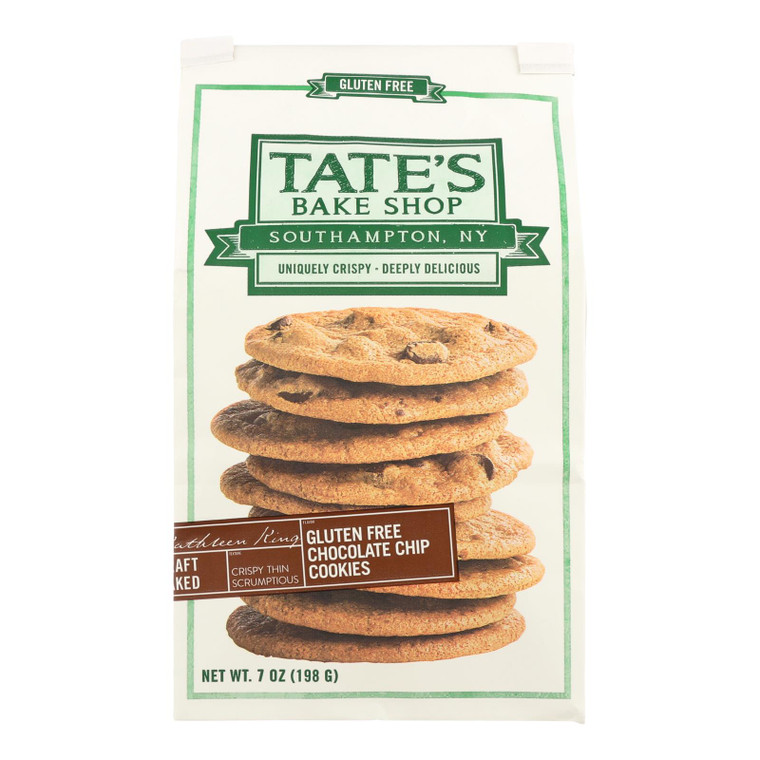 Tate's Bake Shop Cookies - Chocolate Chip - Case Of 12 - 7 Oz.
