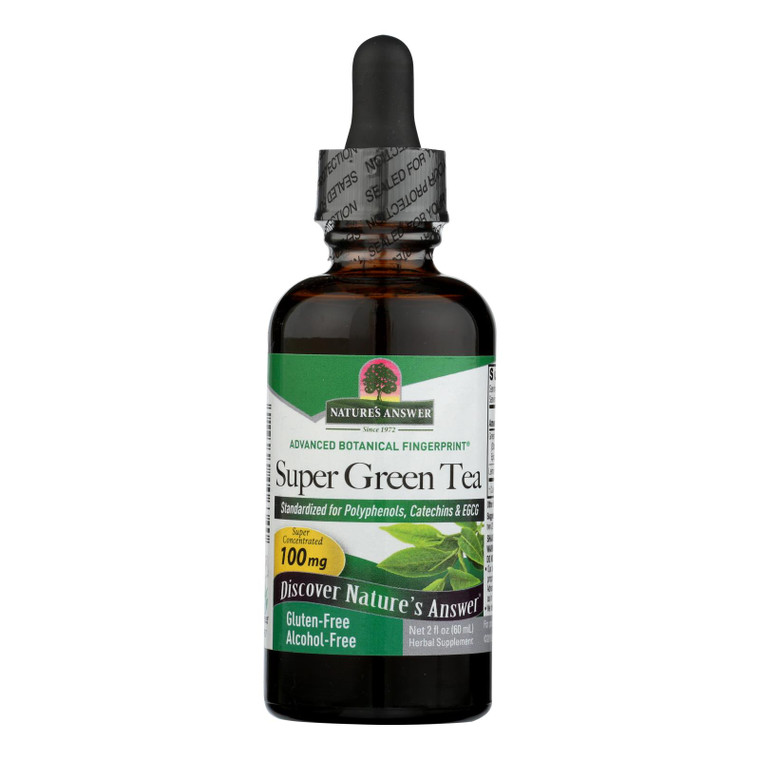 Nature's Answer - Super Green Tea Alcohol And Sugar Free - 2 Fl Oz