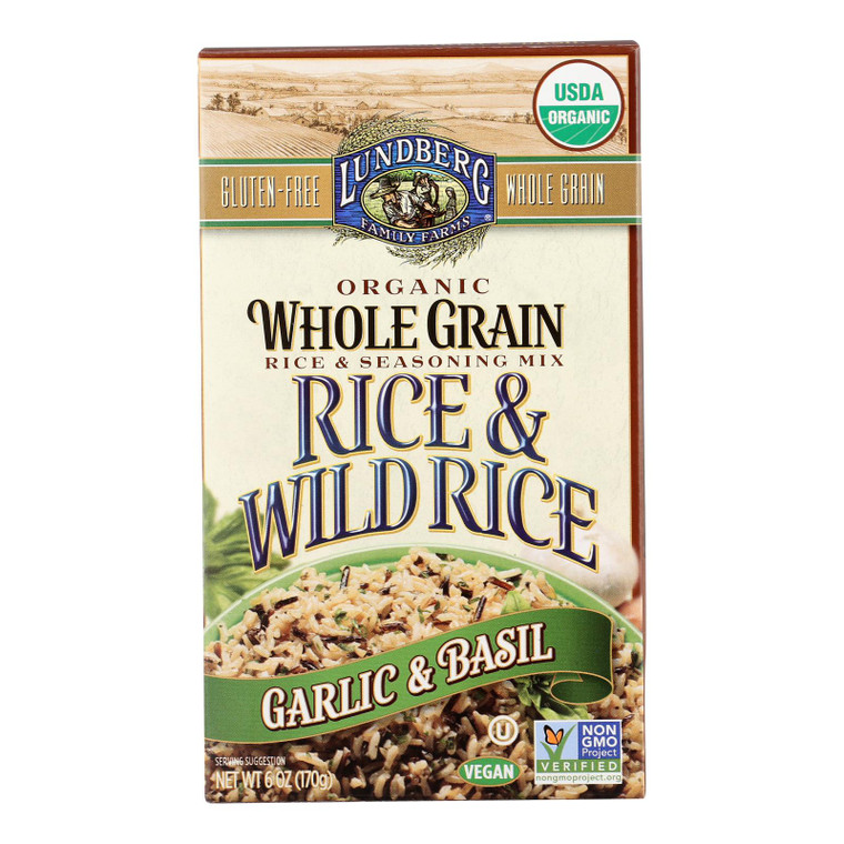 Lundberg Family Farms Whole Grain Rice And Wild Rice - Case Of 6 - 6 Oz. - GEL1262880