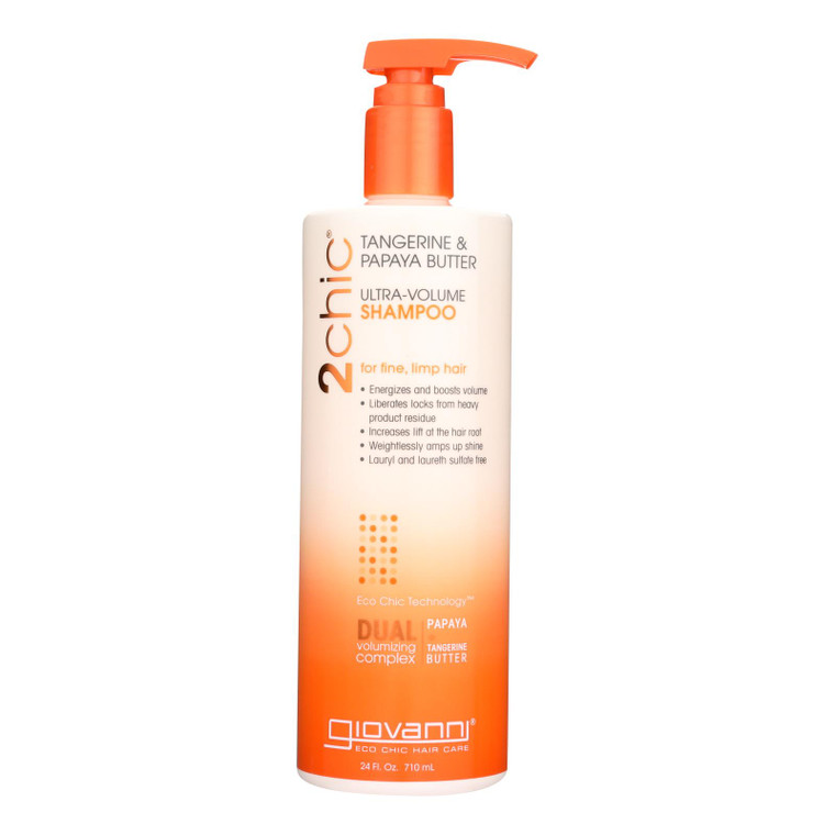 Giovanni Hair Care Products 2chic Shampoo - Ultra-volume Tangerine And Papaya Butter - 24 Fl Oz