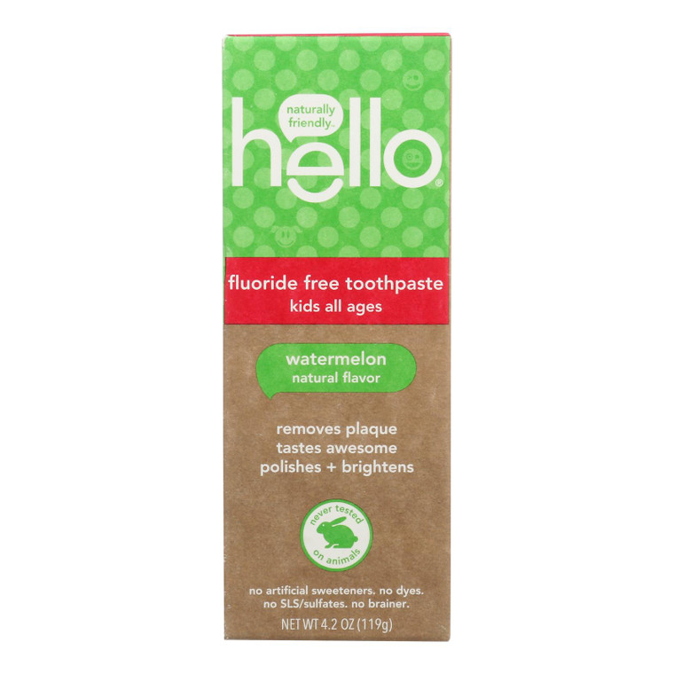 Hello Products Llc - Tpst Natural Wtrmln Flrd Free - Case Of 6-4.2 Oz Hello Products Llc - Tpst Natural Wtrmln Flrd Free - Case Of 6-4.2 Oz