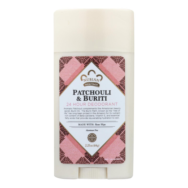 Nubian Heritage Patchouli And Buriti - Deodorant - 2.25 Oz.