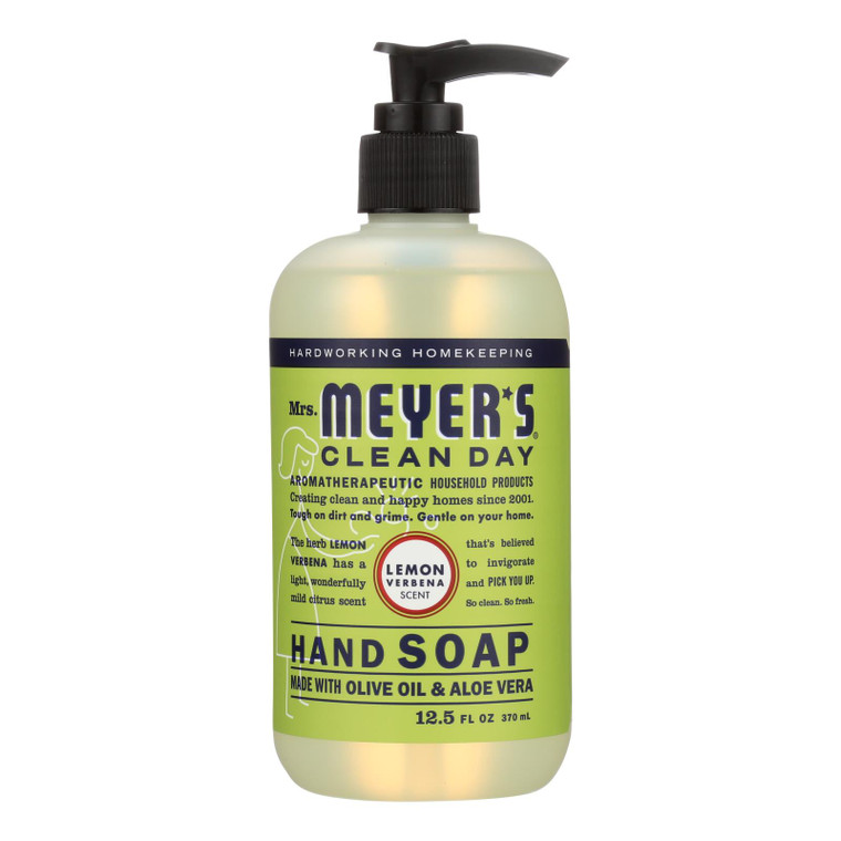 Mrs. Meyer's Clean Day - Liquid Hand Soap - Lemon Verbena - Case Of 6 - 12.5 Oz Mrs. Meyer's Clean Day - Liquid Hand Soap - Lemon Verbena - Case Of 6 - 12.5 Oz