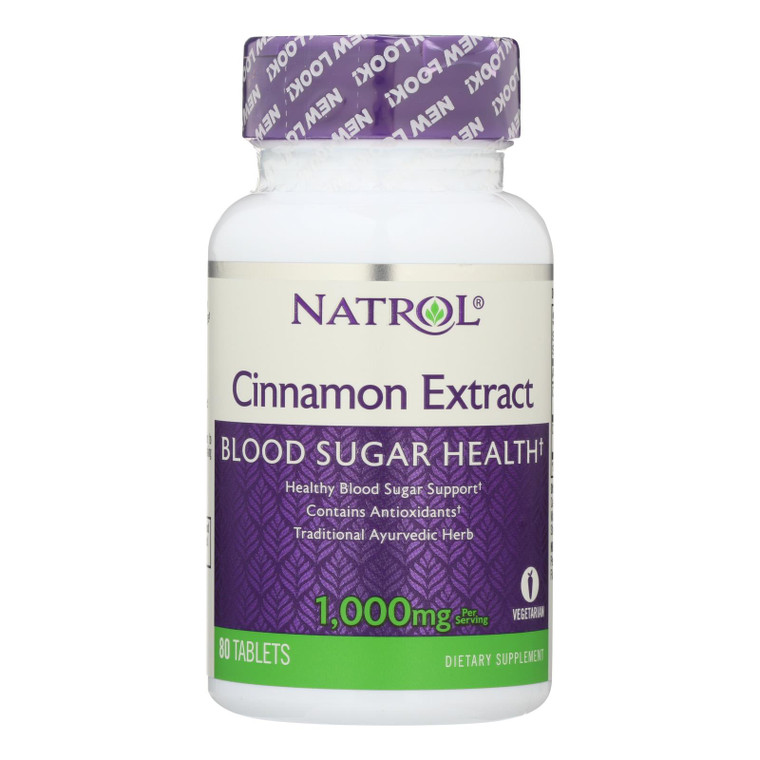 Natrol Cinnamon Extract - 1000 Mg - 80 Tablets