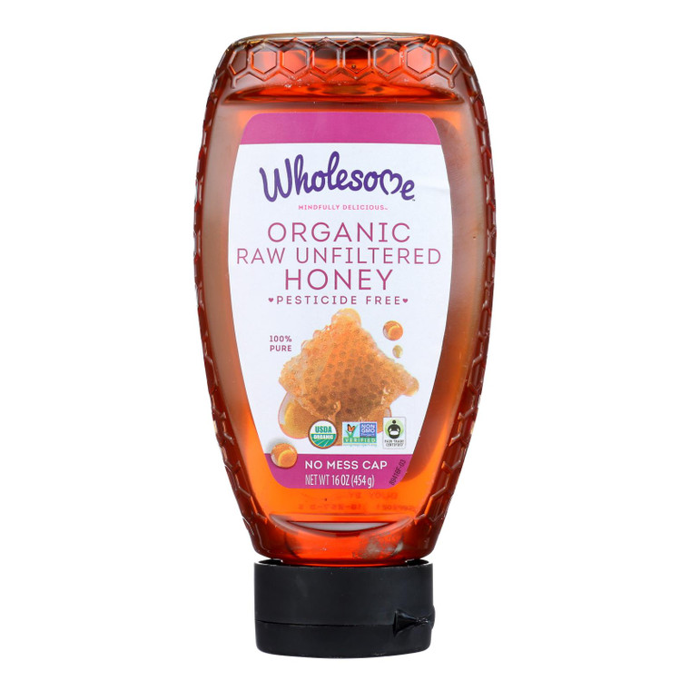 Wholesome Sweeteners Organic Raw - Unfiltered Honey - Case Of 6 - 16 Oz.