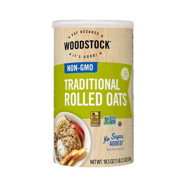 Woodstock Traditional Rolled Oats - Case Of 12 - 16 Oz.