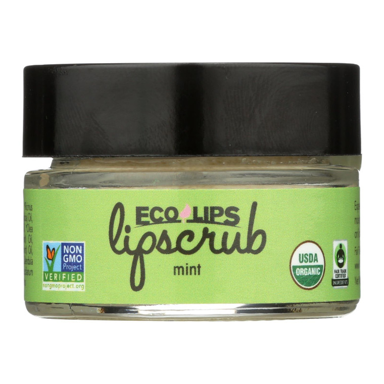 Ecolips Organic Lip Scrub - Mint - Case Of 6 - 0.5 Oz.