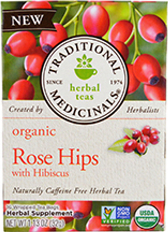 Organic Rose Hips w/Hibiscus 16 BAGS