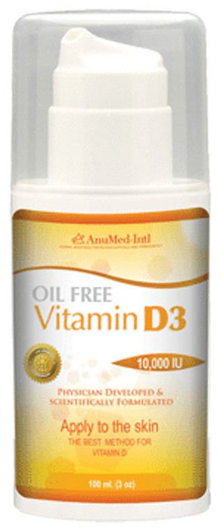 Vitamin D3 Cream Oil Free 3 OZ