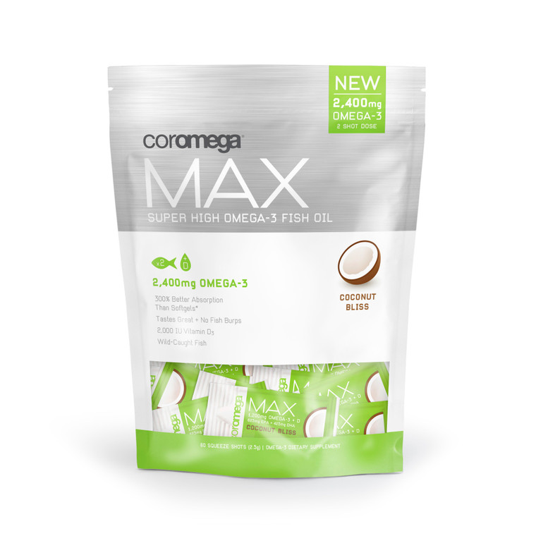 Coromega Max Omega 3 Coconut Bliss 60 CT
