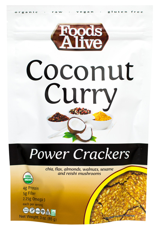 Organic Coconut Curry Crackers 3 OZ
