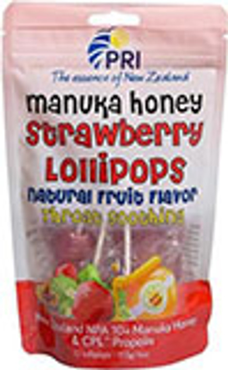 Manuka Lollipops Strawberry 12 CT