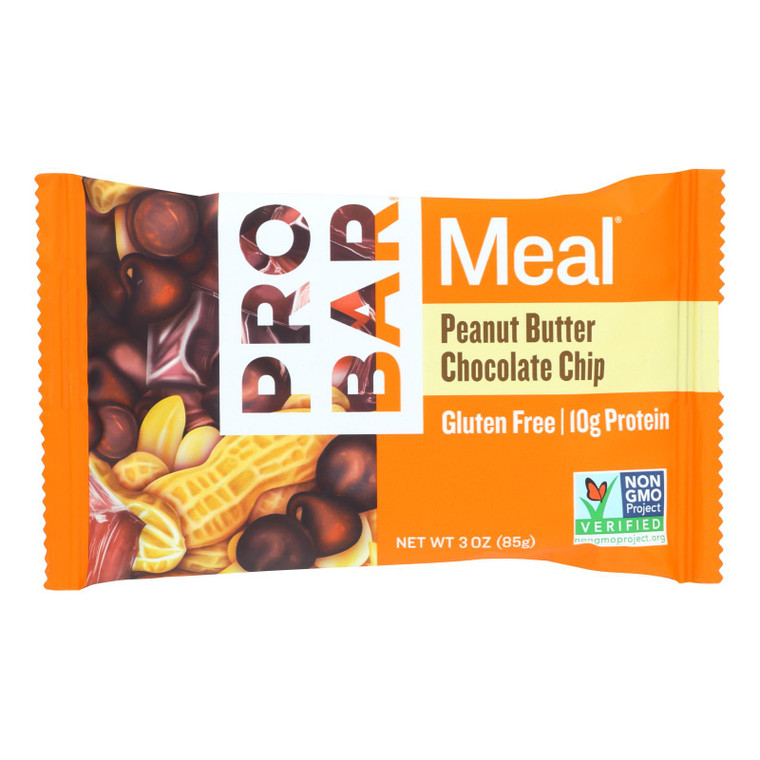 Probar Organic Peanut Butter Chocolate Chip Bar - Case Of 12 - 3 Oz