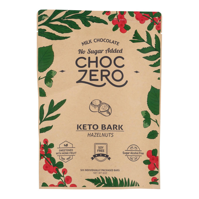 Choczero - Keto Brk Milk Chocolate Hazelnt - Case Of 12-6 Oz