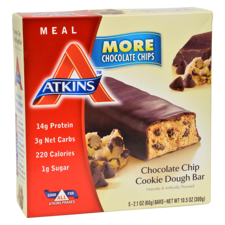 Atkins Advantage Bar Chocolate Chip Cookie Dough - 5 Bars