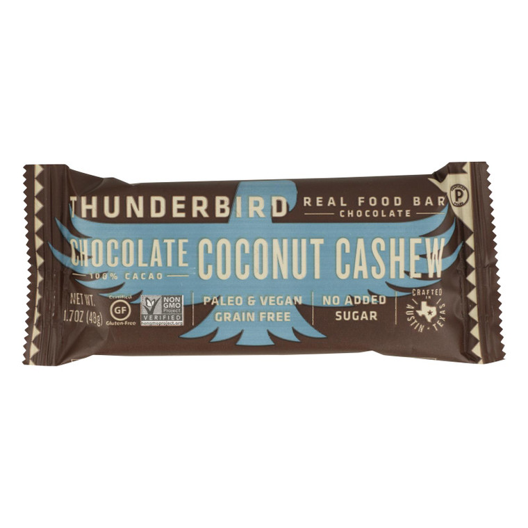 Thunderbird - Bar Chocolate Coconut Cashew - Case Of 12-1.7 Oz