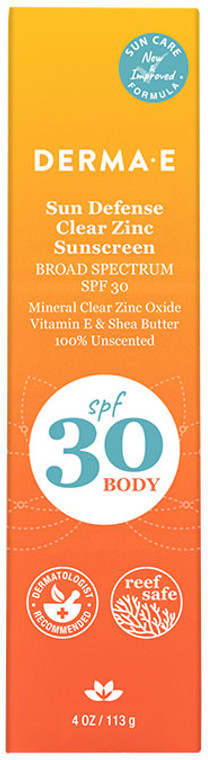 Clear Zinc Sunscreen Body SPF 30 4 OZ