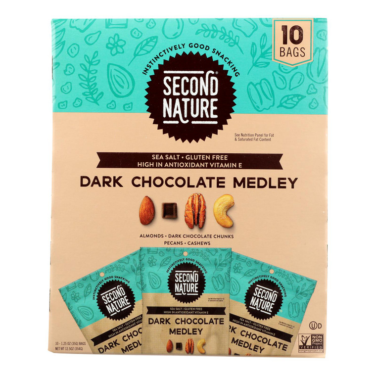 Second Nature - Nut Medley Dark Chocolate - Case Of 4-10/1.25