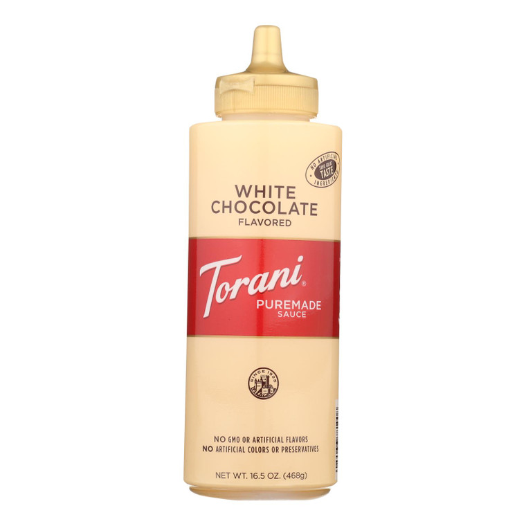 Torani White Chocolate Sauce - Case Of 4 - 16.5 Oz