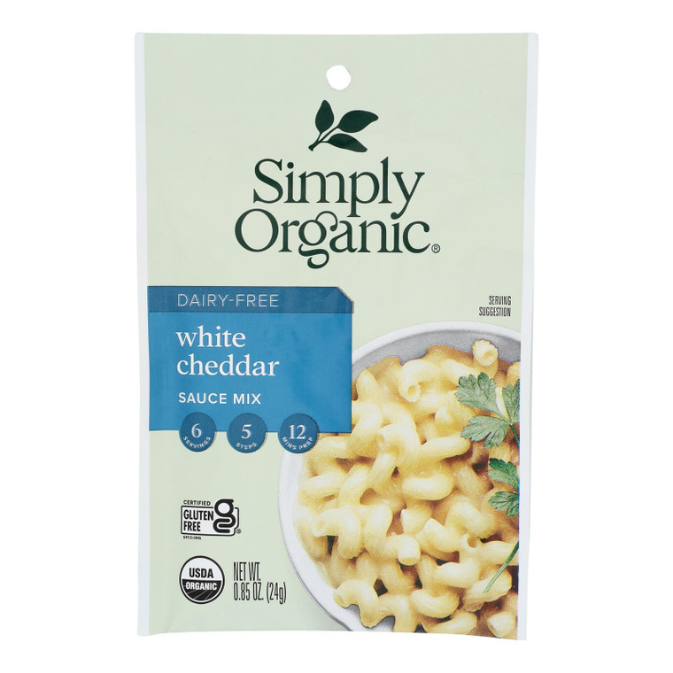 Simply Organic - Sauce Mix Wht Ched Df - Case Of 12-.85 Oz