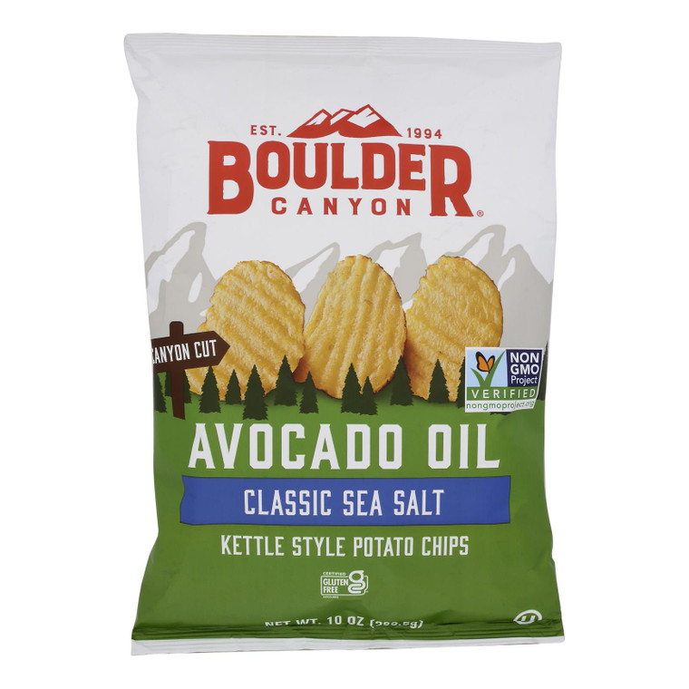 Boulder Canyon Natural Foods - Chips Ktl Cnct Avo S Salt - Case Of 12 - 10.00 Oz