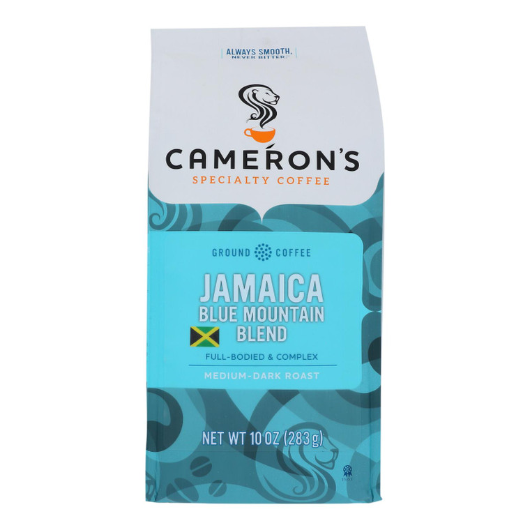 Cameron's Specialty Coffee Premium Jamaica Blue Mountain Blend Ground Coffee Beans  - Case Of 6 - 10 Oz