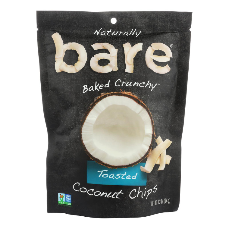 Bare Fruit Coconut Chips - Toasted - Case Of 12 - 3.3 Oz