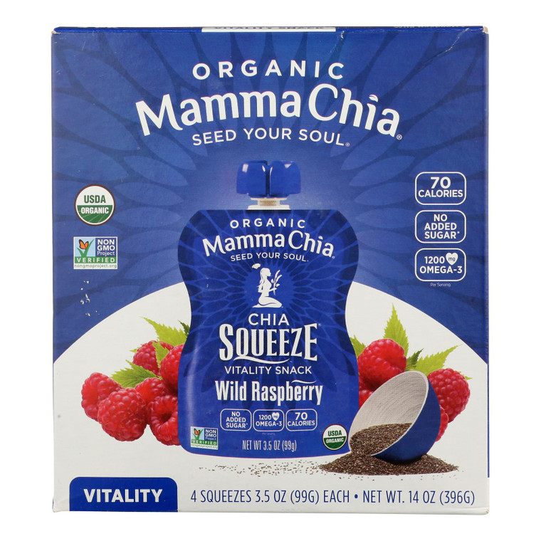 Mamma Chia Organic Chia Squeeze Vitality Snack  - Case Of 6 - 4/3.5 Oz