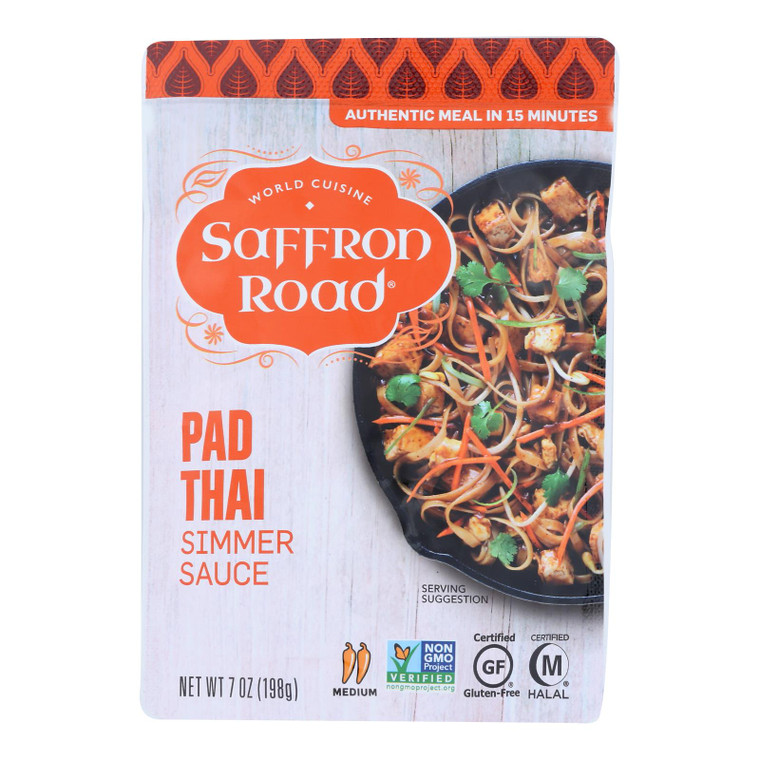 Saffron Road Simmer Sauce - Pad Thai - Case Of 8 - 7 Oz