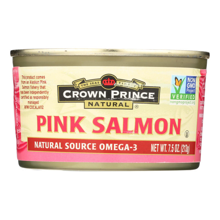 Crown Prince Alaskan Pink Salmon - Case Of 12 - 7.5 Oz. Crown Prince Alaskan Pink Salmon - Case Of 12 - 7.5 Oz.