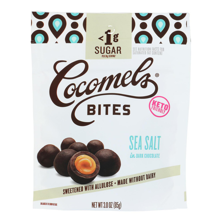 Cocomels - Bites Dark Chocolate Sea Salt Keto - Case Of 6-3.00 Oz