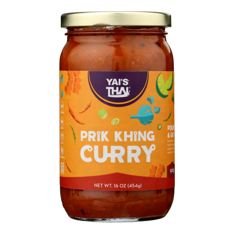 Yai's Thai - Sauce Prik Khing Curry - Case Of 6-16 Fz