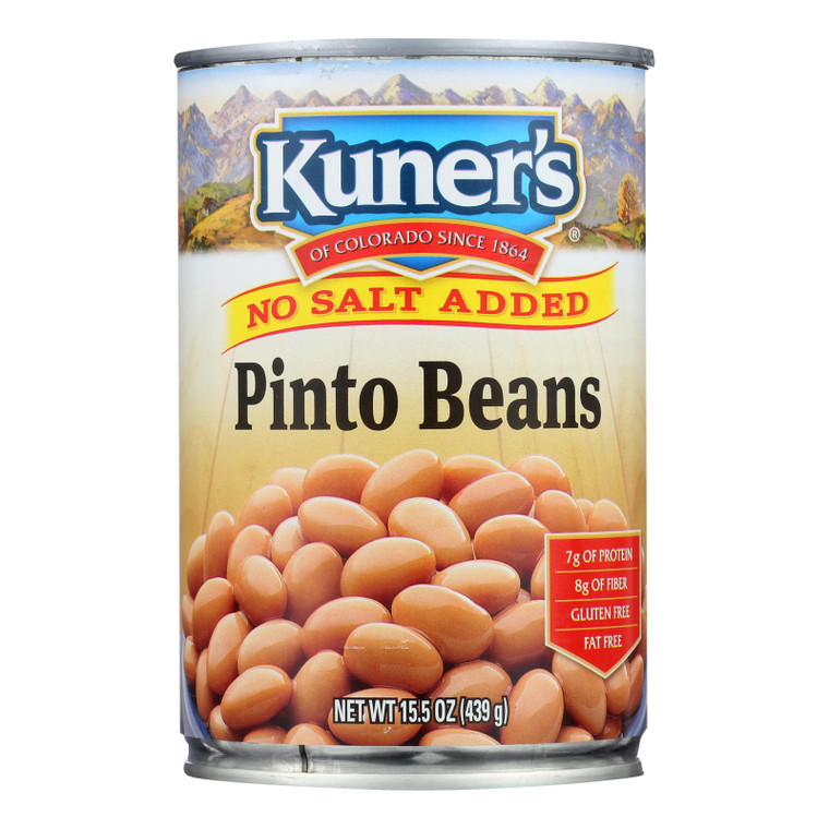 Kuner - Pinto Beans - No Salt Added - Case Of 12 - 15 Oz.