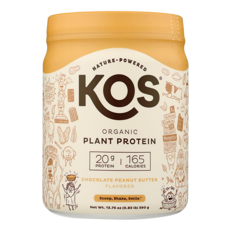 Kos - Protein Powder Chocolate Peanut Butter - 1 Each-13.75 Oz