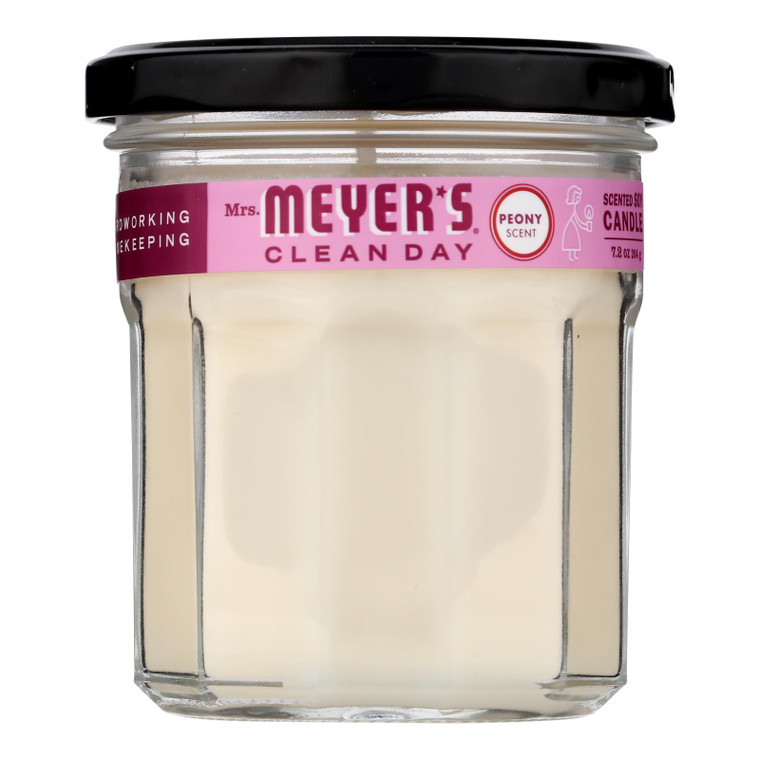 Mrs. Meyer's Clean Day - Soy Candle Peony - Case Of 6-7.2 Oz