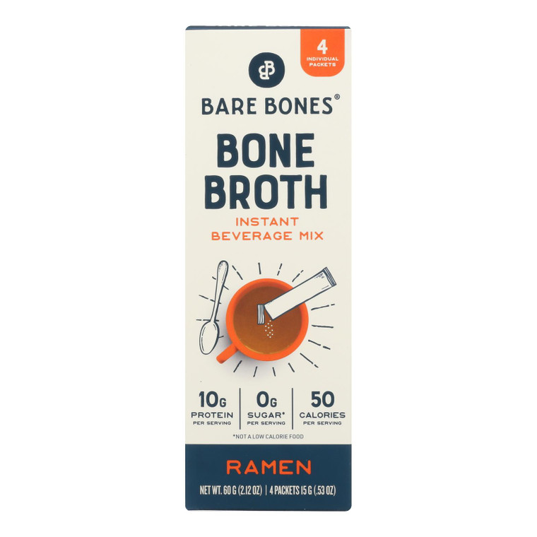 Bare Bones Broth - Bone Brth Ramen Instant Stks - Case Of 8-2.21 Oz